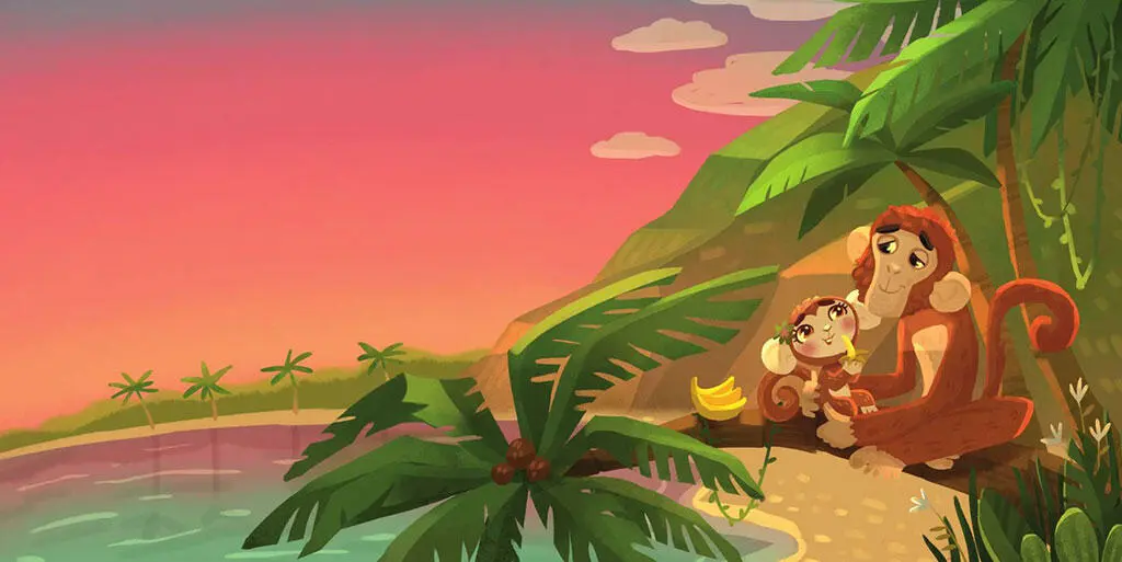 Луч яркого утреннего солнышка опустился на личико обезьянки Мими сладко - фото 1