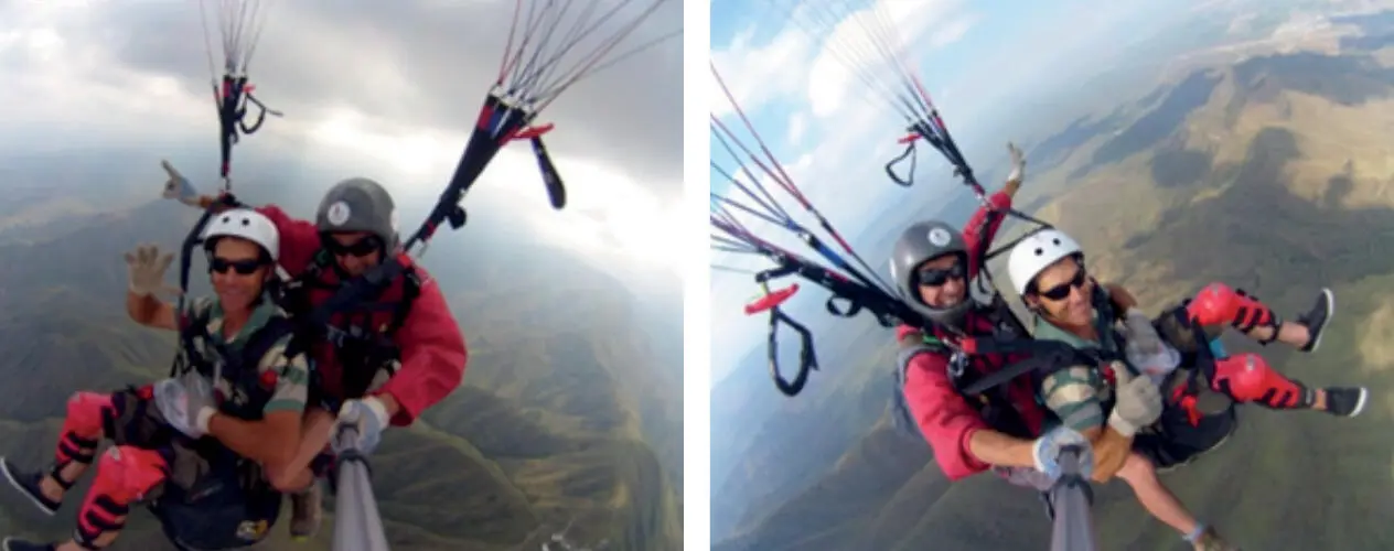 Parapente en Las Heras Mendoza El instructor me dio una bolsita por si me - фото 6