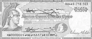 Рис 1Чеки American Express а дорожные чеки American Express б чеки - фото 1