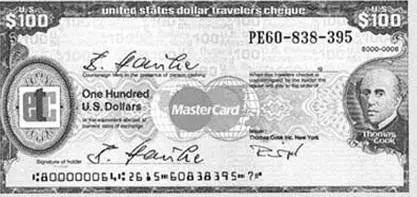 Рис 6Дорожный чек Thomas CookMasterCard Рис 7Дорожный чек Thomas - фото 9