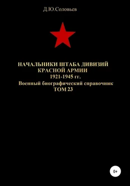 Денис Соловьев Начальники штабa дивизий Красной Армии 1921-1945 гг. Том 23 обложка книги