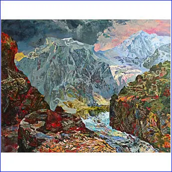 Горный мир 85110 см 20092010 гг Холст масло Частная коллекция Германия - фото 3