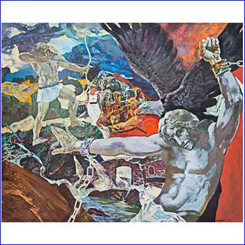 Stuttgart Hercules frees Prometheus 120 110 cm 20132014 Canvas oil The - фото 6