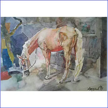 Sketch of a horse from the farm Müllenbach Watercolor on paper 2019 The - фото 9