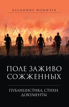 Владимир Фомичев Поле заживо сожженных. обложка книги