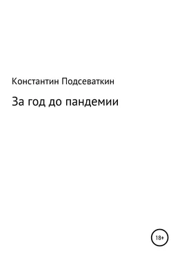 Константин Подсеваткин За год до пандемии, или Сказка о преждевременном изготовлении, ношении масок, перчаток, пьянстве и суровом наказании обложка книги