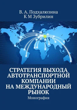 К Зубрилин Стратегия выхода автотранспортной компании на международный рынок. Монография обложка книги