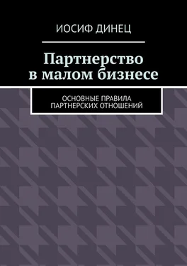 Иосиф Динец Партнерство в малом бизнесе. Основные правила партнерских отношений обложка книги