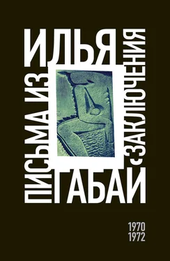 Илья Габай Письма из заключения (1970–1972) обложка книги