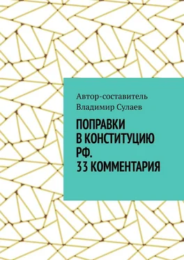 Владимир Сулаев Поправки в Конституцию РФ. 33 комментария обложка книги