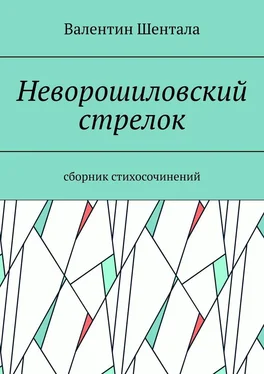 Валентин Шентала Неворошиловский стрелок. Сборник стихосочинений обложка книги