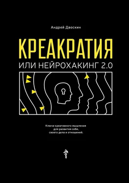 Андрей Двоскин Креакратия, или Нейрохакинг 2.0. Ключи креативного мышления для развития себя, своего дела и отношений обложка книги