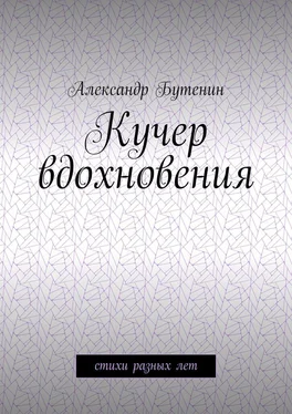 Александр Бутенин Кучер вдохновения. Стихи разных лет обложка книги