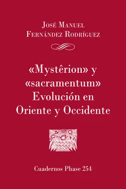 José Manuel Fernández Rodríguez 'Mysterion' y 'Sacramentum'. Evolución en Oriente y Occidente обложка книги