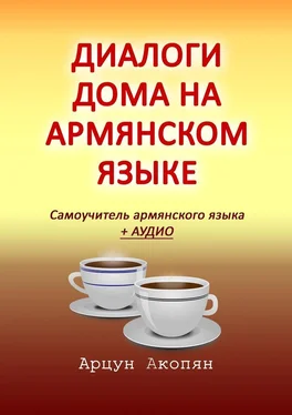 Арцун Акопян Диалоги дома на армянском языке. Самоучитель армянского языка + аудио обложка книги