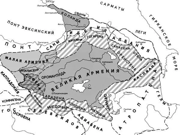 Закавказье в III вв до н э Карта из т 2 Всемирной истории М 1956 г - фото 7