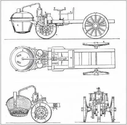 Паровая телега Кюньо Франция 1769 г В 1784 г более удачную модель - фото 18