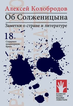 Алексей Колобродов Об Солженицына. Заметки о стране и литературе обложка книги