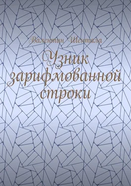 Валентин Шентала Узник зарифмованной строки обложка книги