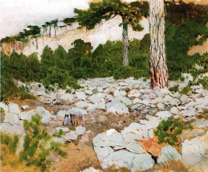 Крым В горах Этюд 1886 Государственная Третьяковская галерея Москва До - фото 36