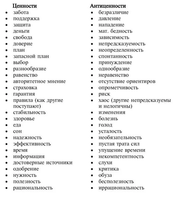 По перечню в таблице можно заметить конфликт ценностей Например стабильность - фото 7