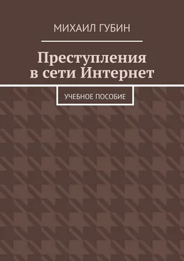 Михаил Губин Преступления в сети Интернет. Учебное пособие обложка книги