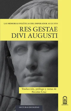 Nicolás Cruz Res Gestae Divi Augusti обложка книги