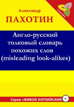 Александр Пахотин Англо-русский толковый словарь похожих слов (misleading look-alikes) обложка книги