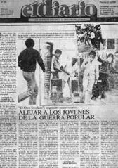 Номер El Diario таблоида движения Сверкающий путь с признанием того что - фото 4