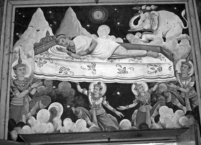 Рис 106 Непорочное Зачатие БуддыХриста Духом Святым в виде Белого Слона - фото 109
