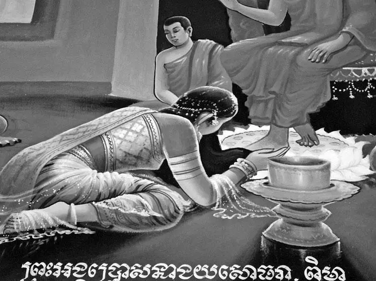 Рис 139 Фрагмент Женщина вытирает ноги Будды своими роскошными волосами - фото 142