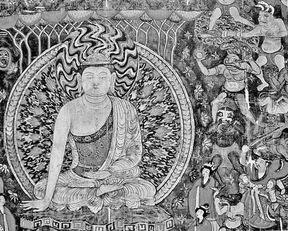 Рис 161 Фрагмент буддийской иконы Один демон бросает в Будду подожженную - фото 158