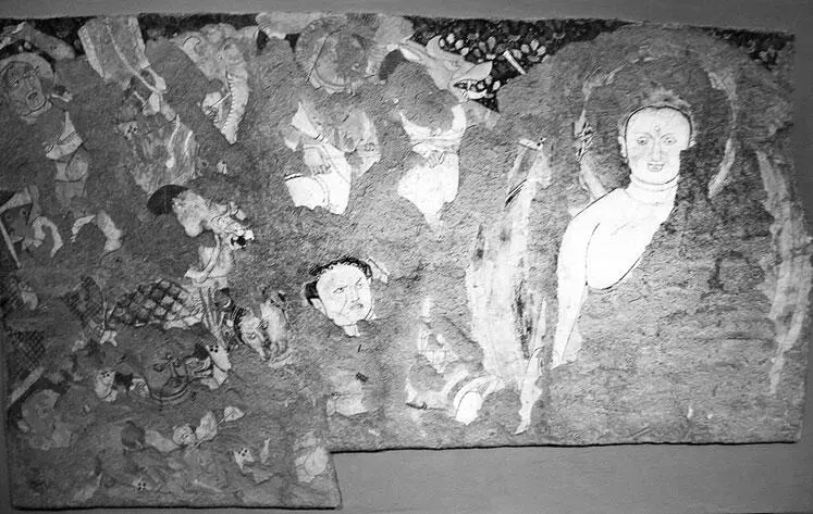 Рис 162 Сцены искушения Будды демоном Мара Роспись по штукатурке Куча - фото 159