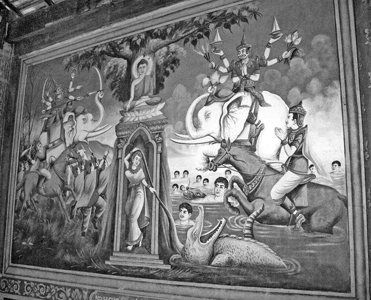 Рис 165 Нападение врагов на Будду Картинаикона в храме на горе Бок - фото 162