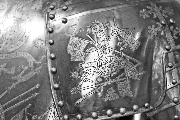 Рис 311 Еще одна гравировка на савойском доспехе Казак с длинными усами а - фото 311