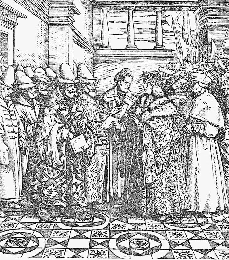 Русские послы Ивана III у императора Максимилиана Иллюстрация из альбома Д - фото 33
