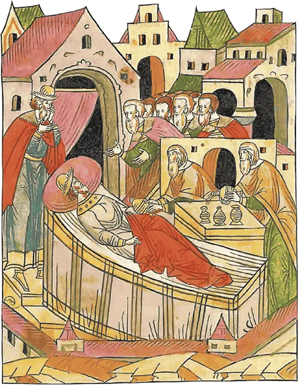 Болезнь и лечение Ивана Молодого Миниатюра Лицевого летописного свода XVI в - фото 34