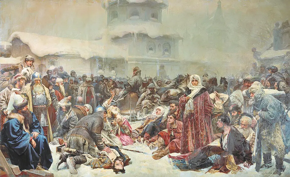 К В Лебедев Марфа Посадница Уничтожение новгородского веча 1889 г - фото 44
