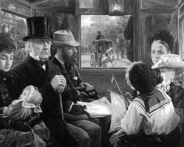Альфред Морган Лондонский омнибус на пути к площади Пикадилли 1885 Эти - фото 24