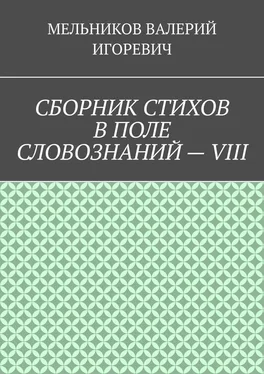 ВАЛЕРИЙ МЕЛЬНИКОВ СБОРНИК СТИХОВ В ПОЛЕ СЛОВОЗНАНИЙ – VIII обложка книги