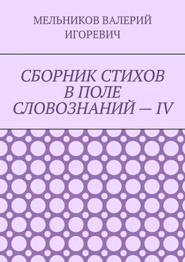 ВАЛЕРИЙ МЕЛЬНИКОВ СБОРНИК СТИХОВ В ПОЛЕ СЛОВОЗНАНИЙ – IV обложка книги