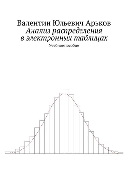 Валентин Арьков Анализ распределения в электронных таблицах. Учебное пособие