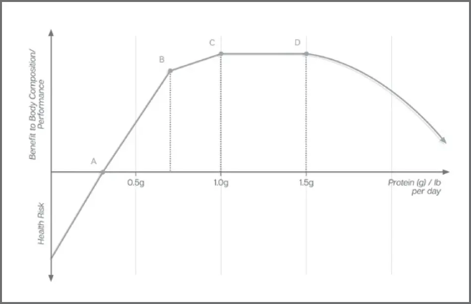 Figure 33 A graph of the relative benefits of varying protein consumption - фото 5