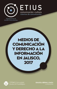 Graciela Bernal Loaiza Medios de comunicación y derecho a la información en Jalisco, 2017 обложка книги