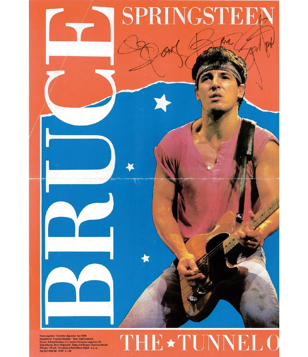 Ein Poster von der TunnelofLoveExpressTour des Jahres 1988 - фото 2