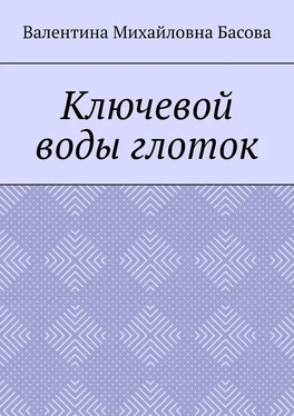 Валентина Басова Ключевой воды глоток обложка книги