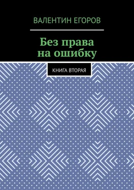 Валентин Егоров Без права на ошибку. Книга вторая обложка книги