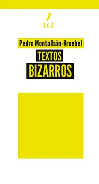 Pedro Montalbán-Kroebel Textos bizarros обложка книги