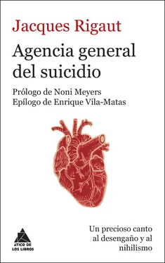 Jacques Rigaut Agencia general del suicidio обложка книги