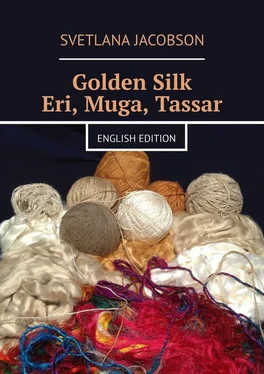 Svetlana Jacobson Golden Silk Eri, Muga, Tassar. English edition обложка книги